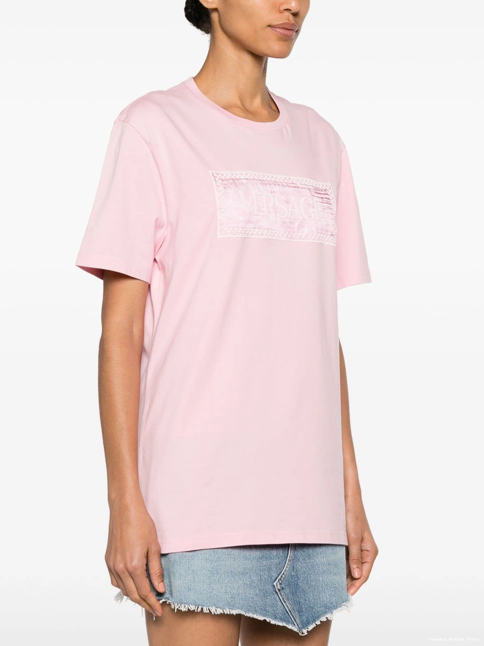 Affordable Women cotton Vintage Versace 90s T-shirt Barocco 0403